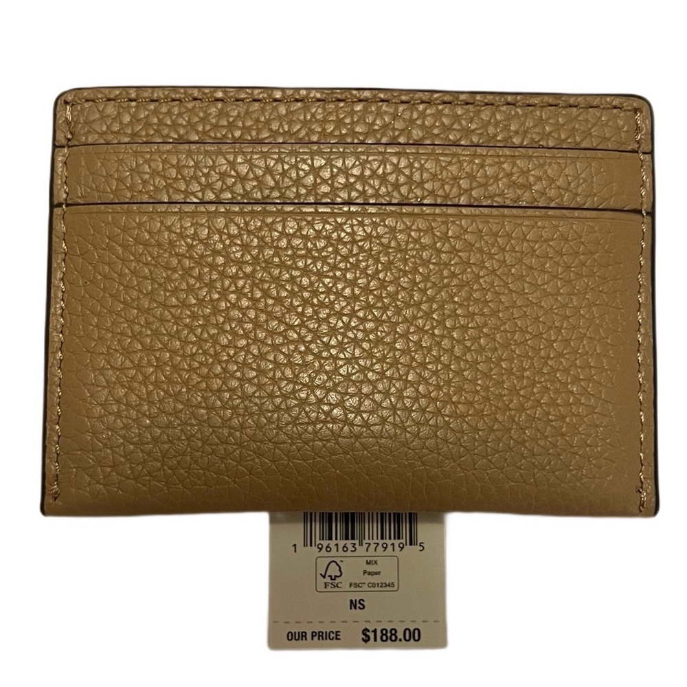 Michael Kors Camel Leather Card Holder - Picture 2 of 3